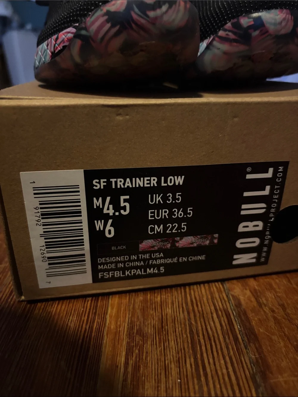 NOBULL SF Trainer Low Black with Multicolor Accent women’s size 6